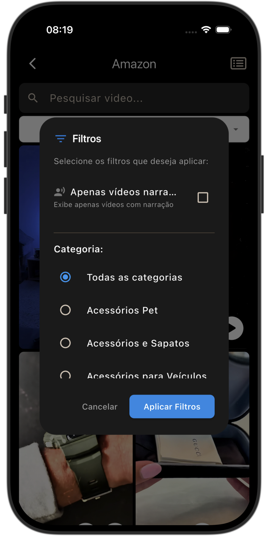 Filtros por nicho